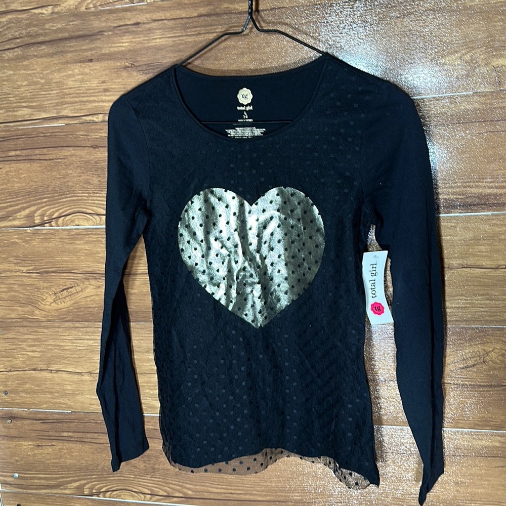 Total Girl large long sleeve girls blouse size Large (14) new with tags
